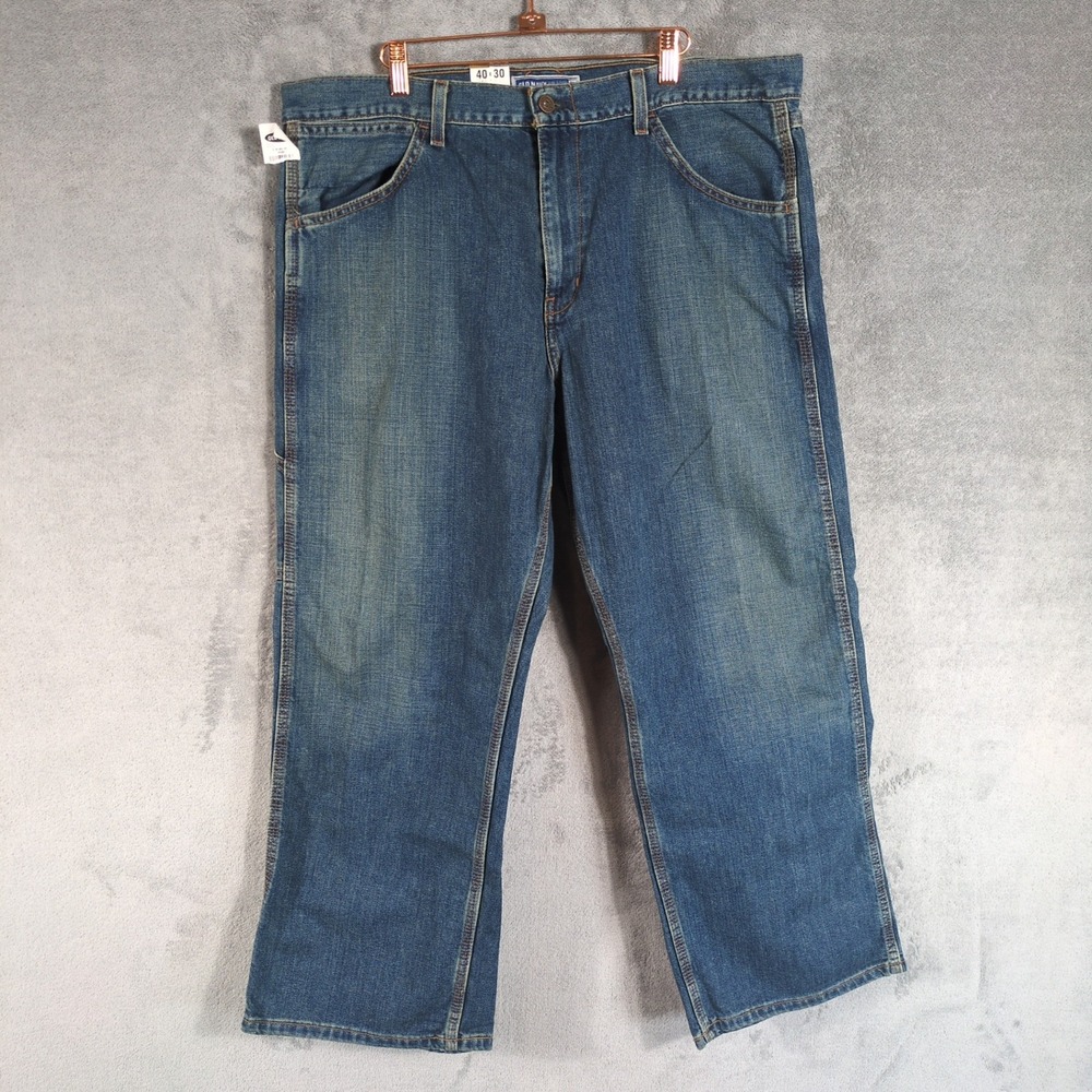 Old Navy Workers Jeans Mens 40x30 Blue Loose Straight‎ Carpenter Denim NWT